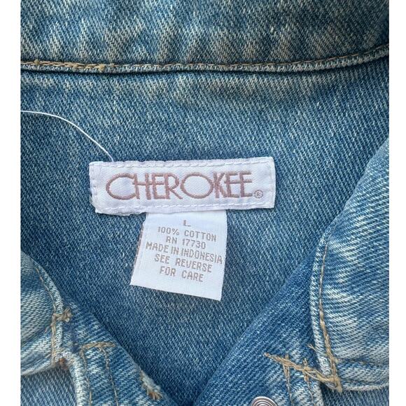 Vintage Cherokee Light Wash Denim Jacket Large - Picture 3 of 4